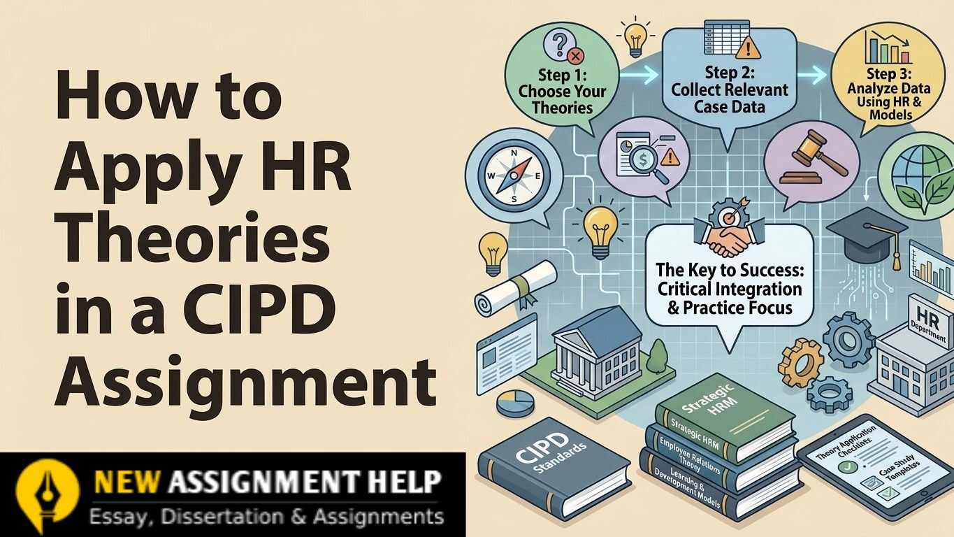 Final checklist graphic highlighting key questions to review before submitting a CIPD HR assignment